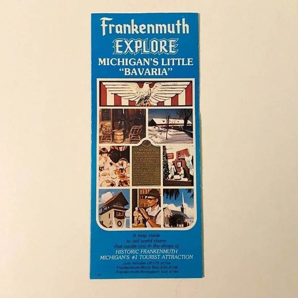 Vintage Frankenmuth Explore Michigans  Little Bavaria Map Brochure Pamphlet - Picture 14 of 14